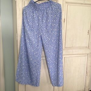 Blue Patterned Women's Pants